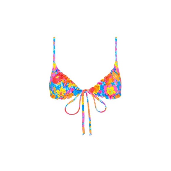 Kulani Kinis Other - Kulani Kinis Sapphire Sun Floral Ruched Bralette Bikini Top 🌺